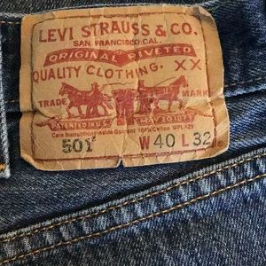 Levi’s 501 jeans 40x32 button fly